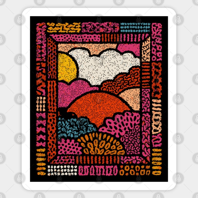 Winter Solstice | The Hopeful Sun Tapestry Sticker by TuncGK